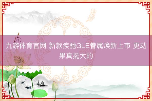 九游体育官网 新款疾驰GLE眷属焕新上市 更动果真挺大的