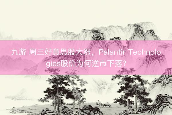 九游 周三好意思股大涨，Palantir Technologies股价为何逆市下落？