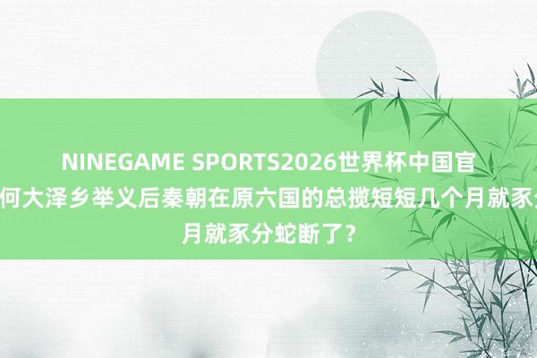 NINEGAME SPORTS2026世界杯中国官方网站 为何大泽乡举义后秦朝在原六国的总揽短短几个月就豕分蛇断了？